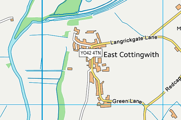 YO42 4TN map - OS VectorMap District (Ordnance Survey) YO42 4TN map - OS VectorMap District (Ordnance Survey)