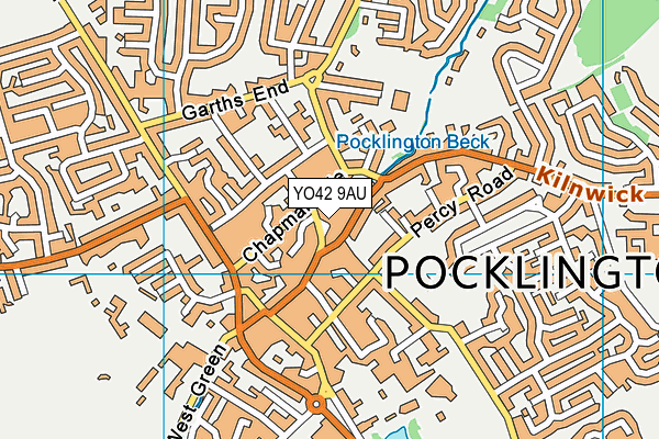 YO42 9AU map - OS VectorMap District (Ordnance Survey) YO42 9AU map - OS VectorMap District (Ordnance Survey)