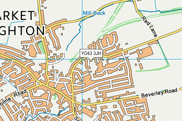 YO43 3JH map - OS VectorMap District (Ordnance Survey) YO43 3JH map - OS VectorMap District (Ordnance Survey)