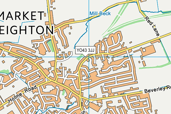 YO43 3JJ map - OS VectorMap District (Ordnance Survey) YO43 3JJ map - OS VectorMap District (Ordnance Survey)