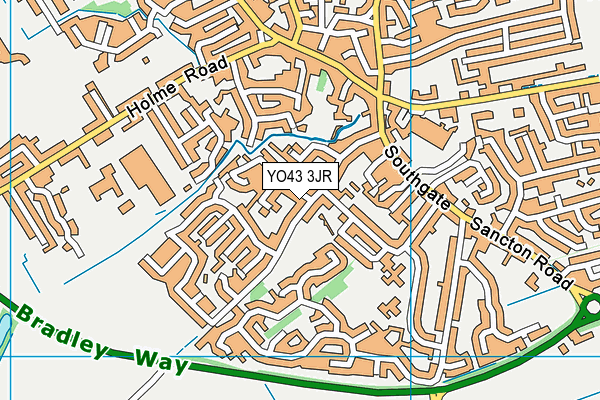 YO43 3JR map - OS VectorMap District (Ordnance Survey) YO43 3JR map - OS VectorMap District (Ordnance Survey)