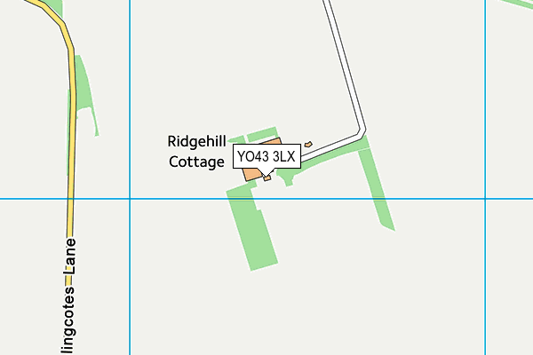 YO43 3LX map - OS VectorMap District (Ordnance Survey)