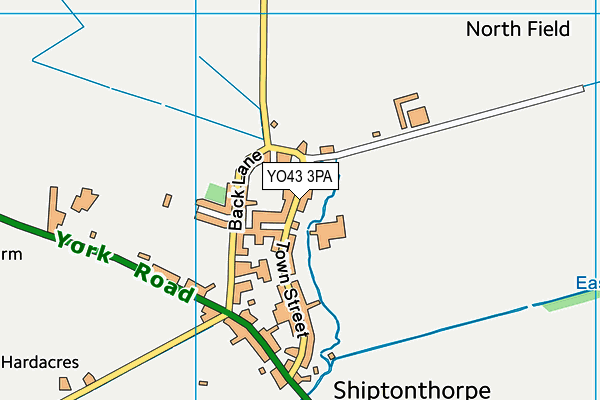 YO43 3PA map - OS VectorMap District (Ordnance Survey)