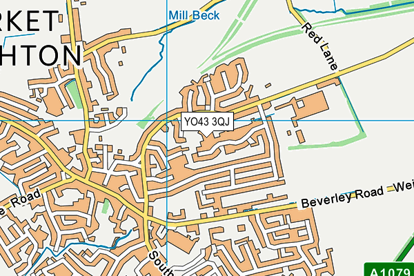 YO43 3QJ map - OS VectorMap District (Ordnance Survey) YO43 3QJ map - OS VectorMap District (Ordnance Survey)