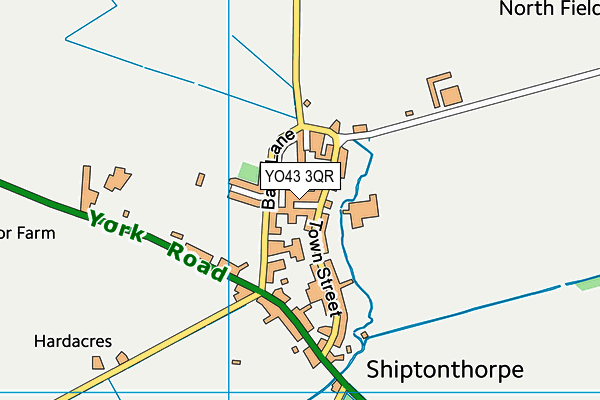 YO43 3QR map - OS VectorMap District (Ordnance Survey)