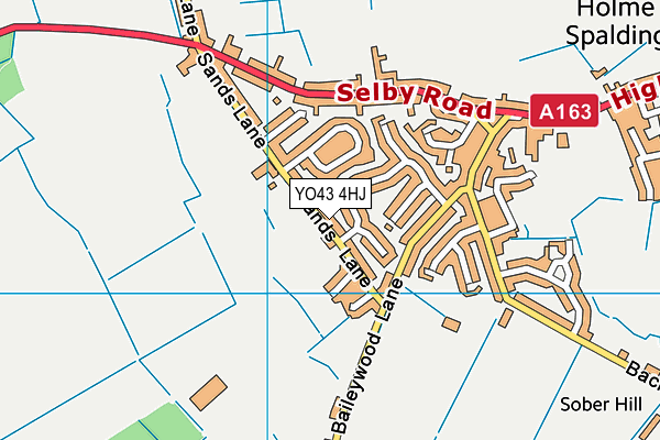 YO43 4HJ map - OS VectorMap District (Ordnance Survey)