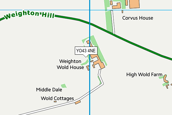 YO43 4NE map - OS VectorMap District (Ordnance Survey) YO43 4NE map - OS VectorMap District (Ordnance Survey)