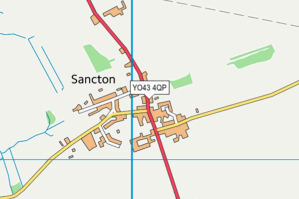 YO43 4QP map - OS VectorMap District (Ordnance Survey)