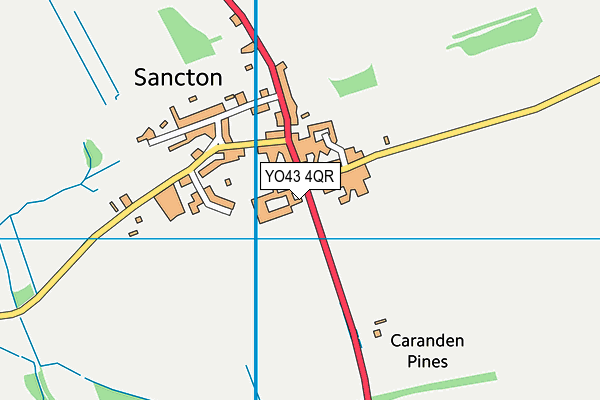 YO43 4QR map - OS VectorMap District (Ordnance Survey)