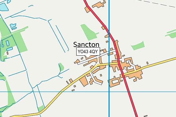 YO43 4QY map - OS VectorMap District (Ordnance Survey) YO43 4QY map - OS VectorMap District (Ordnance Survey)