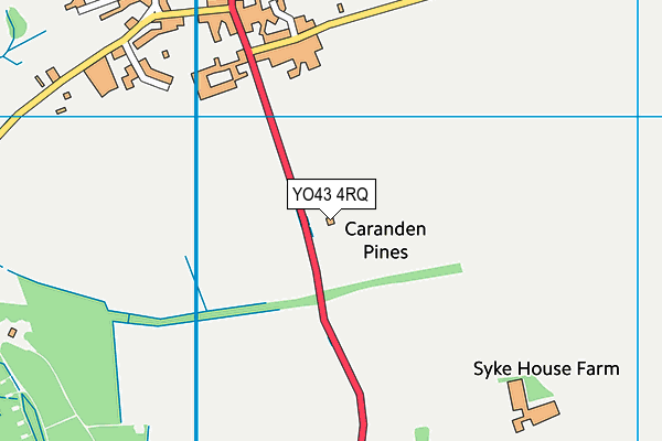 YO43 4RQ map - OS VectorMap District (Ordnance Survey)