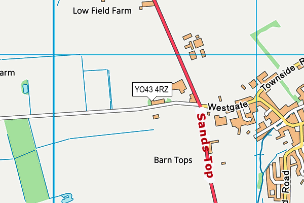 YO43 4RZ map - OS VectorMap District (Ordnance Survey)