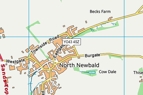 YO43 4SZ map - OS VectorMap District (Ordnance Survey)