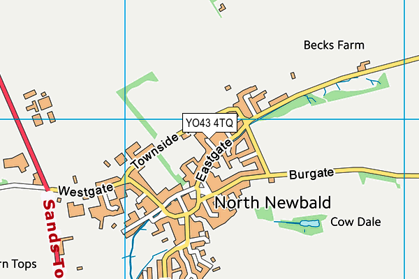 YO43 4TQ map - OS VectorMap District (Ordnance Survey)