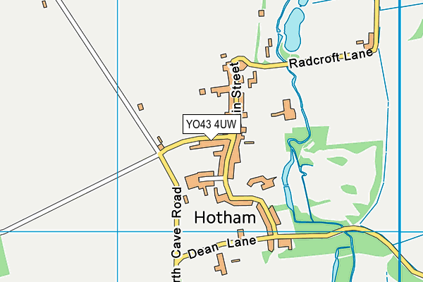 YO43 4UW map - OS VectorMap District (Ordnance Survey) YO43 4UW map - OS VectorMap District (Ordnance Survey)