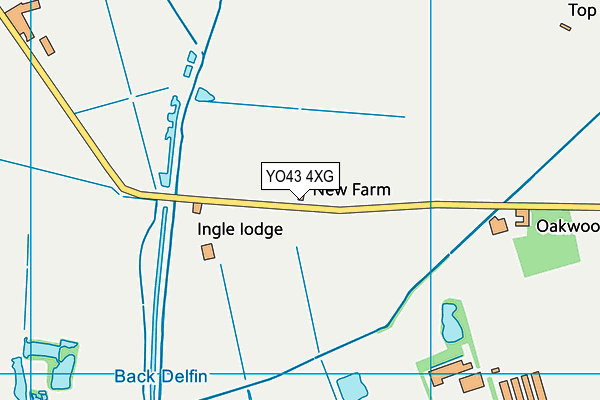 YO43 4XG map - OS VectorMap District (Ordnance Survey)