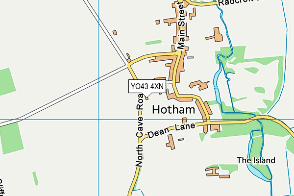 YO43 4XN map - OS VectorMap District (Ordnance Survey)