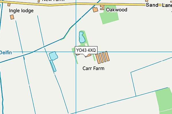 YO43 4XQ map - OS VectorMap District (Ordnance Survey)
