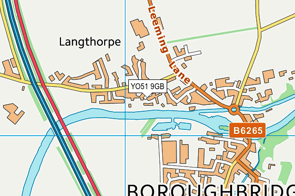 YO51 9GB map - OS VectorMap District (Ordnance Survey)
