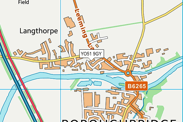 YO51 9GY map - OS VectorMap District (Ordnance Survey) YO51 9GY map - OS VectorMap District (Ordnance Survey)