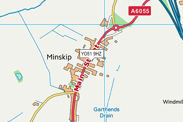YO51 9HZ map - OS VectorMap District (Ordnance Survey)
