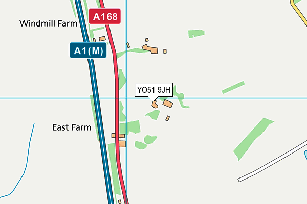 YO51 9JH map - OS VectorMap District (Ordnance Survey) YO51 9JH map - OS VectorMap District (Ordnance Survey)