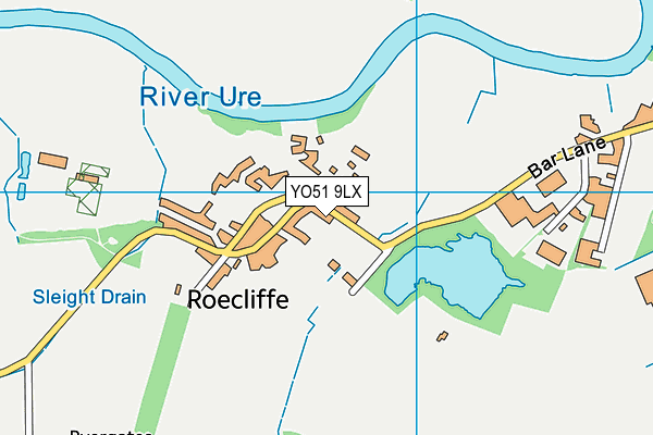 YO51 9LX map - OS VectorMap District (Ordnance Survey)