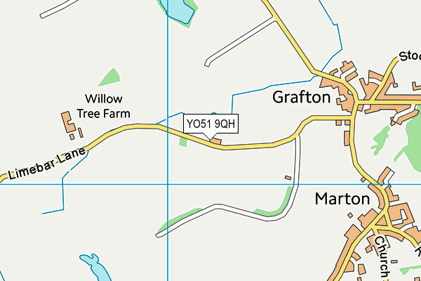 YO51 9QH map - OS VectorMap District (Ordnance Survey) YO51 9QH map - OS VectorMap District (Ordnance Survey)