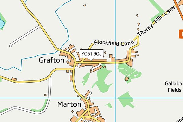 YO51 9QJ map - OS VectorMap District (Ordnance Survey)