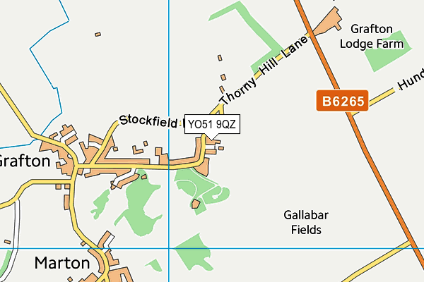 YO51 9QZ map - OS VectorMap District (Ordnance Survey) YO51 9QZ map - OS VectorMap District (Ordnance Survey)