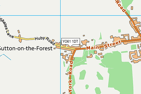 YO61 1DT map - OS VectorMap District (Ordnance Survey) YO61 1DT map - OS VectorMap District (Ordnance Survey)