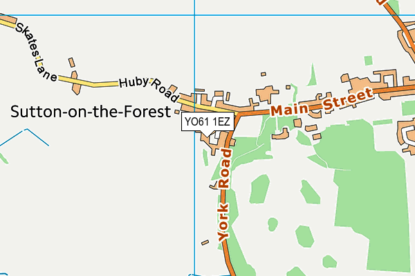 YO61 1EZ map - OS VectorMap District (Ordnance Survey)