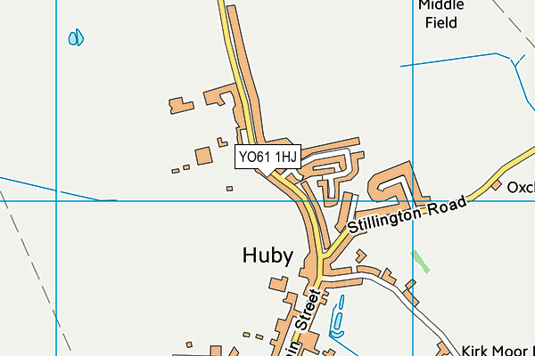 YO61 1HJ map - OS VectorMap District (Ordnance Survey)