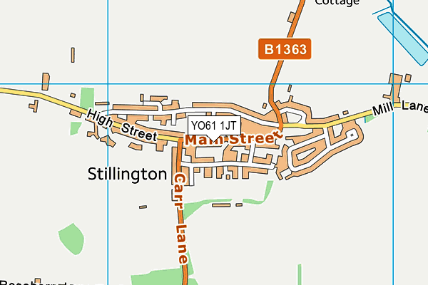 YO61 1JT map - OS VectorMap District (Ordnance Survey)