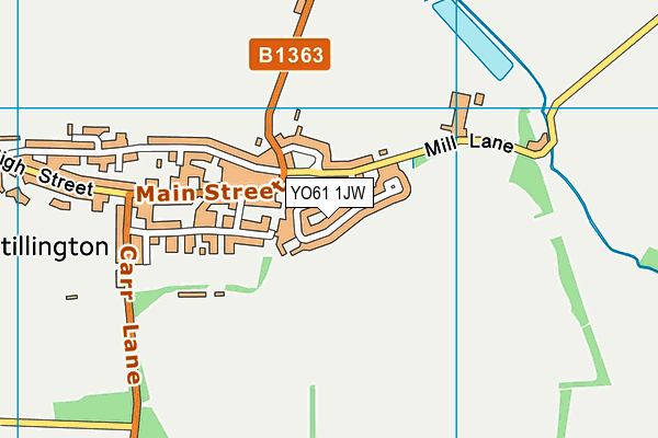 YO61 1JW map - OS VectorMap District (Ordnance Survey)