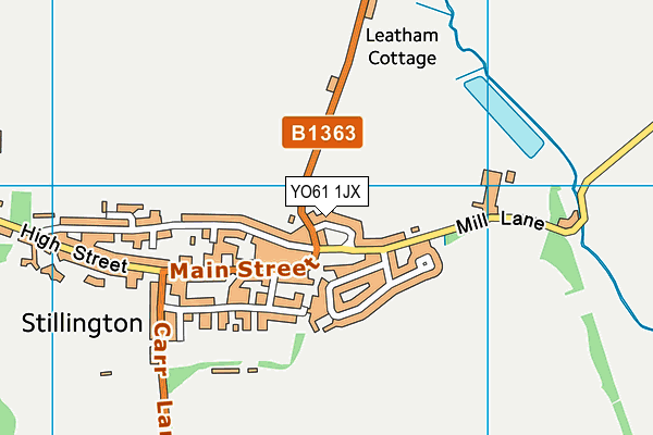 YO61 1JX map - OS VectorMap District (Ordnance Survey)