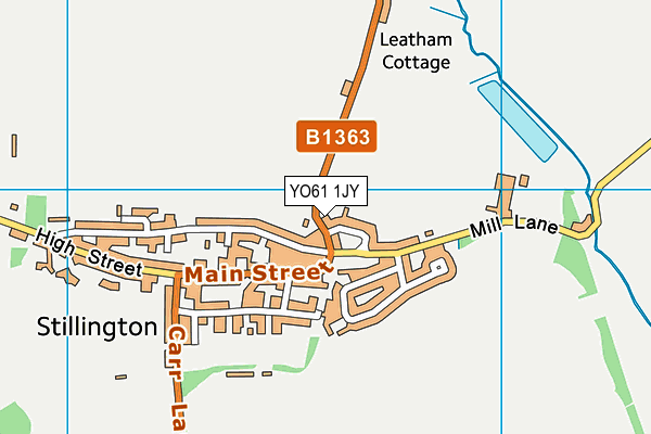 YO61 1JY map - OS VectorMap District (Ordnance Survey)