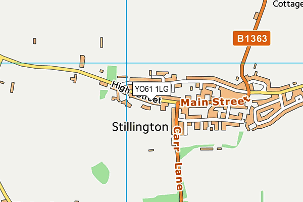 YO61 1LG map - OS VectorMap District (Ordnance Survey)
