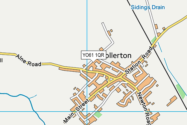 YO61 1QR map - OS VectorMap District (Ordnance Survey)