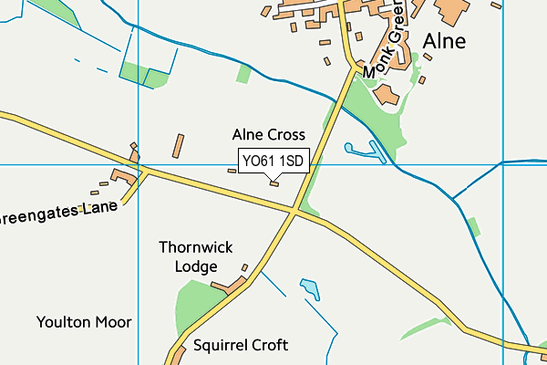 YO61 1SD map - OS VectorMap District (Ordnance Survey)