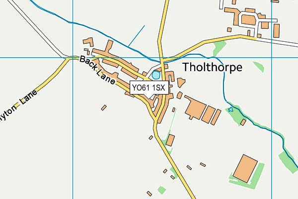 YO61 1SX map - OS VectorMap District (Ordnance Survey) YO61 1SX map - OS VectorMap District (Ordnance Survey)