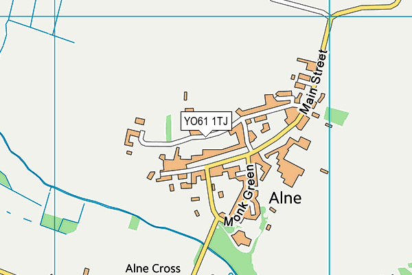 YO61 1TJ map - OS VectorMap District (Ordnance Survey)