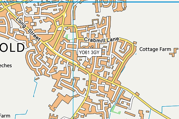 YO61 3GY map - OS VectorMap District (Ordnance Survey) YO61 3GY map - OS VectorMap District (Ordnance Survey)