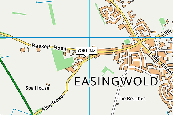 YO61 3JZ map - OS VectorMap District (Ordnance Survey) YO61 3JZ map - OS VectorMap District (Ordnance Survey)