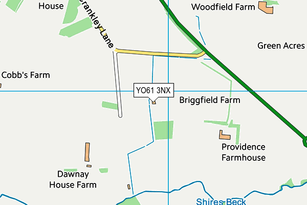 YO61 3NX map - OS VectorMap District (Ordnance Survey)