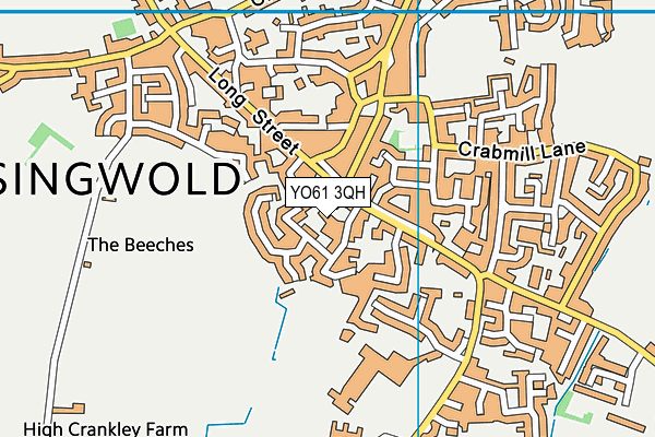 YO61 3QH map - OS VectorMap District (Ordnance Survey)