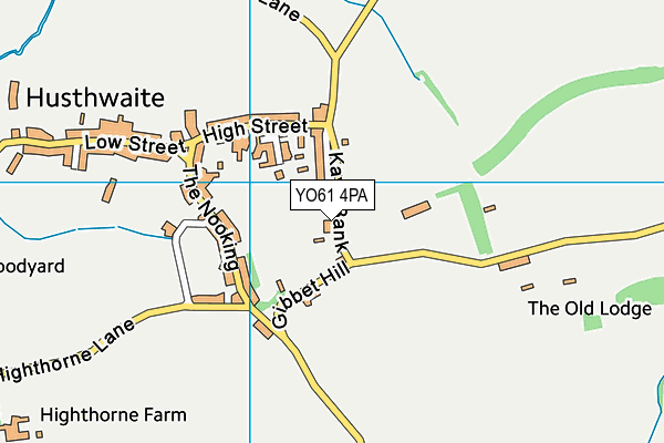 YO61 4PA map - OS VectorMap District (Ordnance Survey) YO61 4PA map - OS VectorMap District (Ordnance Survey)