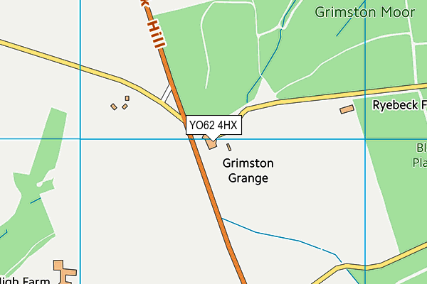 YO62 4HX map - OS VectorMap District (Ordnance Survey)
