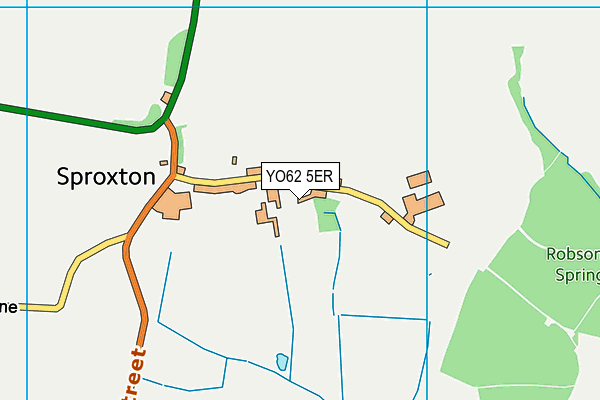 YO62 5ER map - OS VectorMap District (Ordnance Survey)