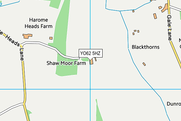 YO62 5HZ map - OS VectorMap District (Ordnance Survey)
